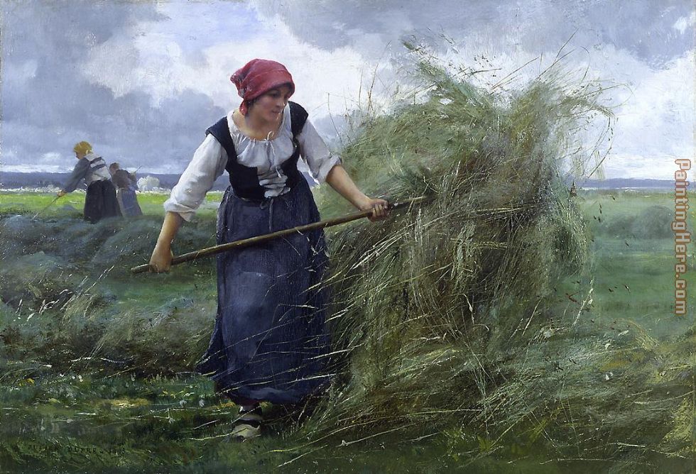 The Wheatfield painting - Julien Dupre The Wheatfield art painting